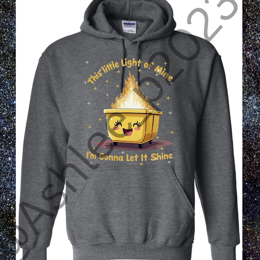 Hand Crafted Charcoal Hoodie with Gold Print